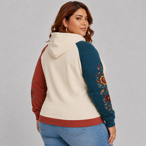 Sudadera con capucha duradera para mujer, con bordado, logotipo personalizado, forro polar de algodón suave, cálida, transpirable, informal, estilo urbano. - Product Image 3
