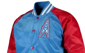 Chaqueta Varsity Azul y Roja para Hombre, con Logotipo Bordado, Cuello Camisero, Corte Regular, Estilo Preppy, para Otoño - Product Image 6
