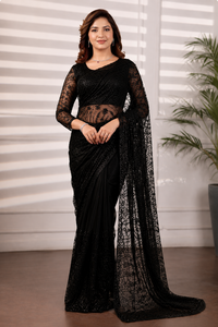 Sari de Seda Suave de Diseño Indio para Mujer, Marca Vexotrend, con Hermoso Diseño Patola, Estilo Tradicional para Bodas y Fiestas, Sin Arrugas - Product Image 2