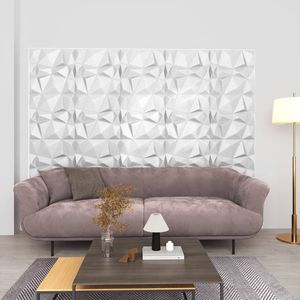 Pannelli murali 3D bianco diamante 48 pz 19.7 \ "x19.7 \" 129.2 Ft² Design elegante per l'arredamento della casa - Product Image 1