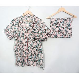 Conjuntos de Pijamas de Algodón 100% Puro, Lujosos, Elegantes, Románticos, Clásicos, Vintage, para Invierno y Verano, con Estampado a Mano, Tipo Canguro - Product Image 2
