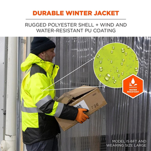Men's Winter Security Work <b>Jacket</b> Reflective Coat For <b>Workers</b> In Mechanic Industries Related Safety Work <b>Jacket</b> - Product Image 3