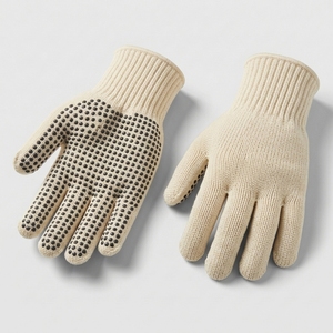 Gants de travail en PVC à pois avec paume antidérapante, construction légère et ajustement confortable pour le tri et la manipulation des matériaux - Product Image 1