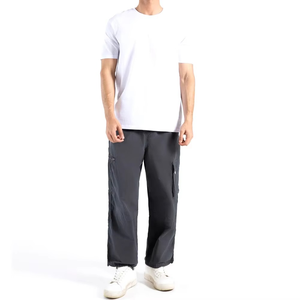 เสื้อยืดคอกลมทรงปกติ แขนสั้น น้ำหนัก 220 กรัม ดีไซน์ใหม่ คุณภาพสูง สำหรับผู้ชาย สไตล์เรียบง่าย ผ้าคอตตอนผสม ขายส่ง - Product Image 1
