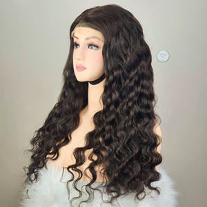 Perruque en cheveux vierges bruts sans colle, entièrement en dentelle, pas chère, perruque frontale HD Lace Water Wave, perruque en cheveux humains vierges avec cuticules alignées - Product Image 3