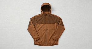 Veste à capuche pour homme, rouge marine, couleur contrastée, manches longues, fermeture éclair, imperméable, polyester, coupe classique, toutes saisons - Product Image 2