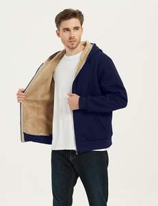 Sweat-shirt à capuche décontracté et chaud pour l'hiver, doublé en sherpa, pull pour femmes et hommes, sweats à logo personnalisé, sweats en polaire - Product Image 6