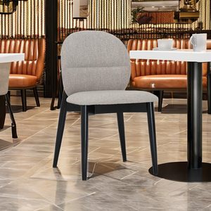 Elegance Minimalist Upholstered Black <b>Dining</b> <b>Chair</b> with Sturdy Beech Wood Frame for Home and Boutique Cafe - Product Image 1