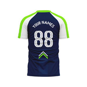 เสื้อยืดพิมพ์ลายไร้รอยต่อเนื้อผ้าระบายอากาศได้ดีช่วยป้องกันเหงื่อสำหรับฟุตบอลและวิ่ง - Product Image 4