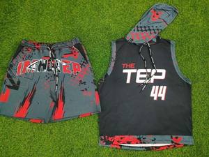 Uniformes de football 7V7 personnalisés, respirants, grande taille, unisexes, avec noms et numéros d'équipe, sans manches, vente en gros - Product Image 2