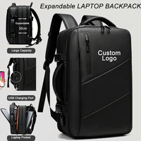 Sac à dos pour ordinateur portable tendance, élégant, durable, 17 pouces, extensible, imperméable, avec port USB, pour hommes et femmes, pour les voyages et les loisirs