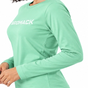 <b>Women</b> T <b>Shirt</b> Mint Green Color Long Sleeve Design Classic Crew Neck Lifestyle Clothing Custom Colors Custom Sizes Custom Logo - Product Image 6