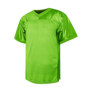 Maillots de football vintage américains personnalisés sur mesure, en maille tricotée oversize, col montant, coupe courte et carrée, respirants - Product Image 4
