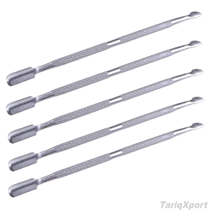 Prix d'usine professionnel, outil de manucure et pédicure réutilisable, double tête en acier inoxydable, pousse-cuticules en métal, ensemble en boîte - Product Image 3