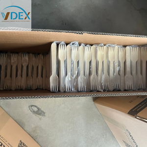 Cubiertos de madera desechables de 160mm ecológicos personalizados, tenedor compostable biodegradable empaquetado con la sostenibilidad en mente - Product Image 5