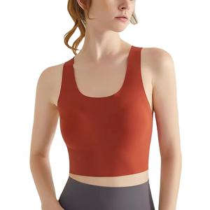 Women's Workout Tank <b>Tops</b> <b>with</b> <b>Built</b>-<b>In</b> Sports Bra Casual Yoga Racerback <b>Vests</b> Plus Size Front Logo Sleeveless Athletic <b>Vest</b> - Product Image 1