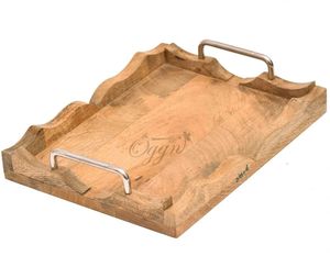 Wooden Mango Tray For Serving Food And Drinks Natural Mango Wood Serving Tray For Kitchen And Dining Handcrafted - Product Image 1