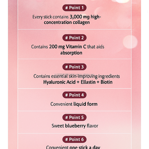 Boisson de beauté au collagène de Corée avec de l'acide hyaluronique de vitamine C et des peptides marins pour l'éclat de la peau - Product Image 4