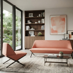 Ensemble de canapés en tissu scandinave moderne avec structure en bois de chêne américain massif, canapé de salon minimaliste de luxe, meubles en mousse HR - Product Image 2