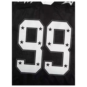 เสื้อรักบี้อเมริกันฟุตบอลแขนสั้นแบบยูนิเซ็กซ์สั่งทำพิเศษ เนื้อผ้าตาข่ายระบายอากาศ พร้อมปักโลโก้ทีม - Product Image 4