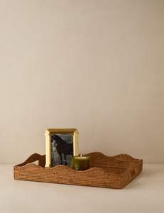 Elegant <b>Rectangular</b> Rattan <b>Basket</b> Coffee Serving Tray and Decorative Home <b>Storage</b> <b>Basket</b> for Home Decor The Handmade Collection - Product Image 2