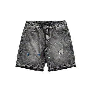 Shorts de mezclilla de nueva llegada para hombre, estilo jeans, ropa de calle con logo personalizado, color sólido, shorts de mezclilla para hombre - Product Image 1