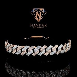 Bracelet en moissanite de qualité supérieure, style hip-hop, chaîne cubaine, fermoir mousqueton, unisexe. - Product Image 5