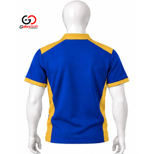 Camiseta Polo de Manga Corta con Bloques de Color Personalizados, Cuello y Puños en Contraste Marrón y Blanco, Precio Económico al por Mayor, Camisetas Polo para Hombre - Product Image 6
