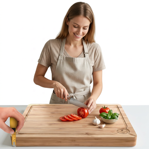 Tabla de Cortar Multifuncional de Bambú Personalizada y Versátil, Apta para Lavavajillas, Diseño Rectangular para Uso en la Cocina - Product Image 2