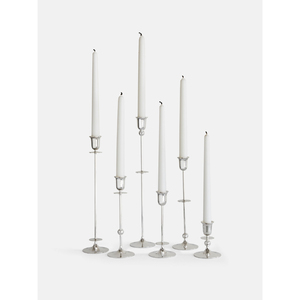 Silver <b>Candlestick</b> Holder Set of 6 Elegant Metal Taper Candle Holders for Wedding Home Decoration Durable Design - Product Image 1