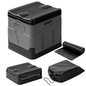 Portable Foldable Emergency Toilet with Carry Bag Lid and Trash Bags for Indoor/Outdoor Camping Indoor Use Car Travel - Product Image 4