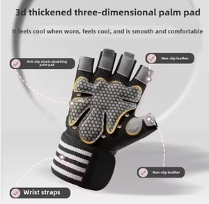 <b>Weight</b> Lifting <b>Gloves</b> with Wrist Support Anti-Slip, Breathable Gym <b>Gloves</b> with Palm Protection for Workout & Fitness <b>Training</b> - Product Image 5