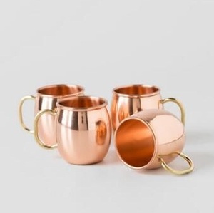 Tasse à Moscow Mule en cuivre lisse minimaliste, rustique et raffinée, pour bars à domicile, tasse en cuivre avec logo personnalisé - Product Image 4