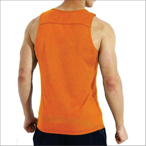 เสื้อกล้ามผู้ชายคุณภาพสูงขายส่ง สำหรับออกกำลังกาย เพาะกาย แห้งเร็ว ระบายอากาศดี ไม่มีแขน ผ้าคอตตอน/โพลีเอสเตอร์ แบบเรียบง่าย สวมใส่สบาย - Product Image 3