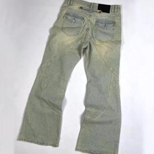 Pantalones Cargo de Mezclilla Lavada para Hombre, Estilo Utilitario de Algodón de Peso Medio con Múltiples Bolsillos y Cremalleras, para Otoño - Product Image 6