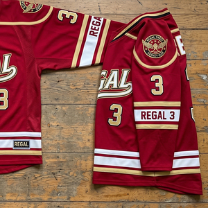 Regal Three Hockey Club Ice Hockey Jersey Men's V-Neck Long Sleeve Sublimated Hockey Printed Jerseys Tops - Product Image 3