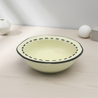 Plat à sauce en céramique de qualité supérieure 3460889-10.5, style nordique, en grès, rond de 4,5 pouces, sans plomb, compatible four et lave-vaisselle