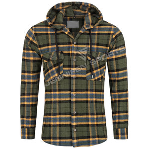 Chemise en flanelle à carreaux pour homme, fabriquée sur mesure, 100% laine, manches longues, décontractée, boutonnée, avec poche, épaisse, style tartan, chemise de travail - Product Image 1