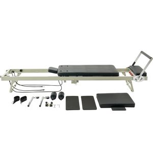 Reformer Pilates Pieghevole a Doppia Resistenza con Corda a Molla per Allenamento Domestico e in Studio - Product Image 2