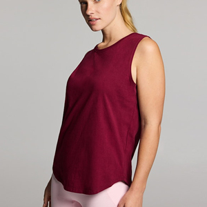 Débardeur sans manches pour femme, couleur unie, col rond, tricoté, respirant, vêtement décontracté, mélange de spandex et de polyester - Product Image 6