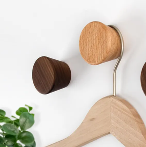 Wooden Coat Hangers Wood Shirt Dress Jacket <b>Clothes</b> Hanger Double Tier <b>Wall</b> Mounted Eco-Friendly Modern Hot Selling Sale - Product Image 4