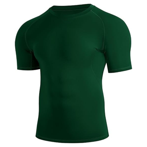 Blank Short Sleeve MMA Rash Guard High Elastic BJJ Grappling <b>Compression</b> <b>Shirt</b> <b>Men</b> Sports Fight Training Top - Product Image 6