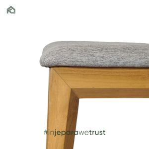 Juego de Sillas de Comedor de Madera Maciza Natural de Estilo Japonés Moderno para Dormitorio y Sala de Estar, Hecho en Indonesia - Product Image 5