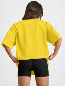 Camiseta Casual de Algodón Transpirable para Mujer, de Corte Regular, con Logotipo Personalizado, para Serigrafía, en Varios Colores, Venta al Por Mayor - Product Image 5