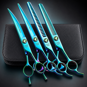 Premium Pet Grooming <b>Scissors</b> Set – Made from High-Quality Stainless Steel, Professional <b>Dog</b> & Cat Hair Cutting Kit with Case - Product Image 6