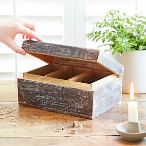 Caja de Joyería Vintage de Madera de Mango con Compartimentos |   Caja de Almacenamiento Antigua Hecha a Mano al por Mayor - Product Image 1