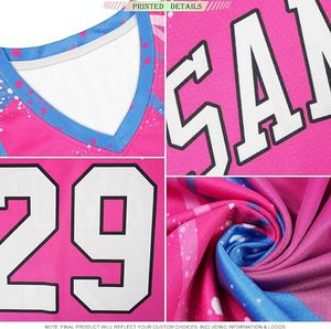 Customizable Basketball Jersey-Personalized Team Name Number Sublimation Printed 100% Polyester Eco-Friendly Breathable Sports - Product Image 5
