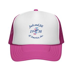 หมวกแก๊ปทรง Trucker ลายโลโก้ปี 1938 สีขาวชมพู ตาข่าย ปรับขนาดได้ สไตล์ลำลอง แฟชั่นกลางแจ้ง สำหรับทุกเพศ ขายส่ง - Product Image 1
