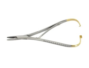 Portaagujas manual Mathieu de 14 cm con punta de carburo de tungsteno, instrumento quirúrgico hecho de acero, portaagujas quirúrgico en venta - Product Image 2