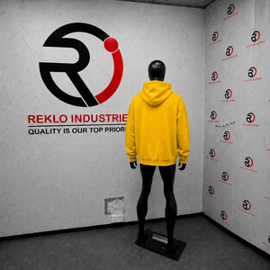 Sudadera con capucha amarilla extragrande con cremallera y logo de signo de dólar, diseño gráfico personalizado de streetwear, unisex, informal, a la moda. - Product Image 4